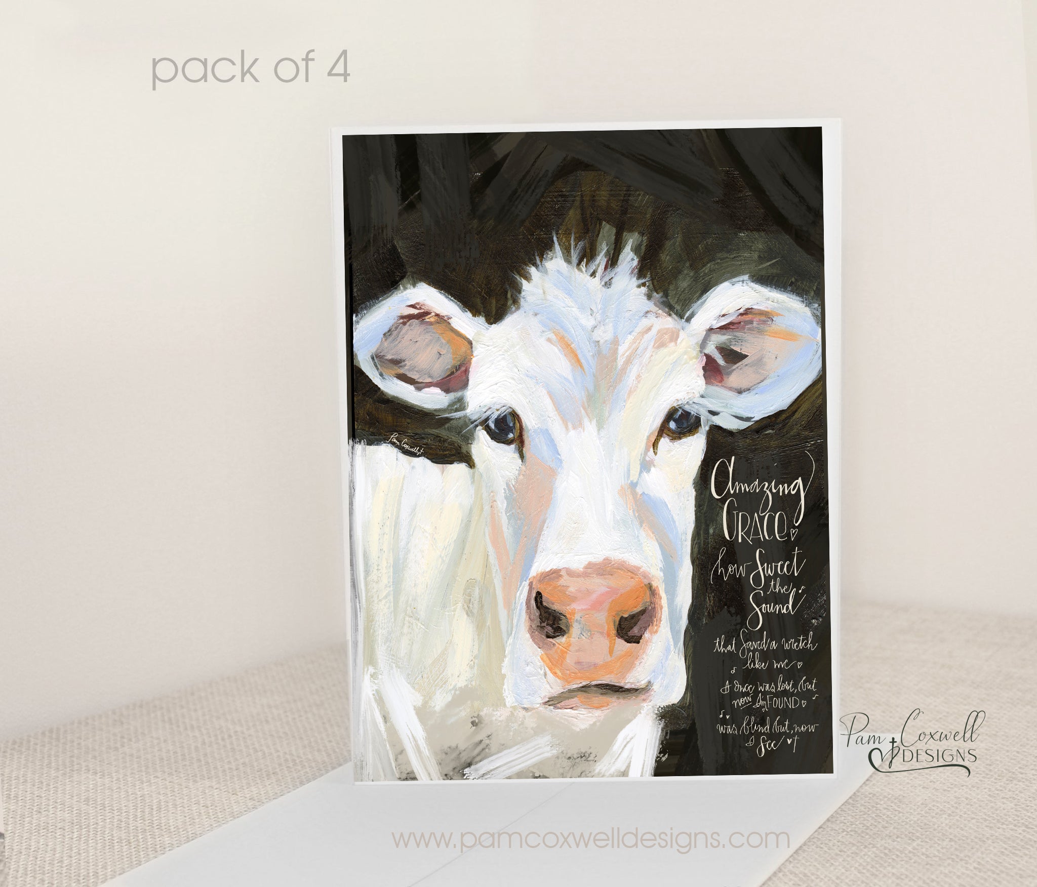 Amazing Grace Cow - Notecards