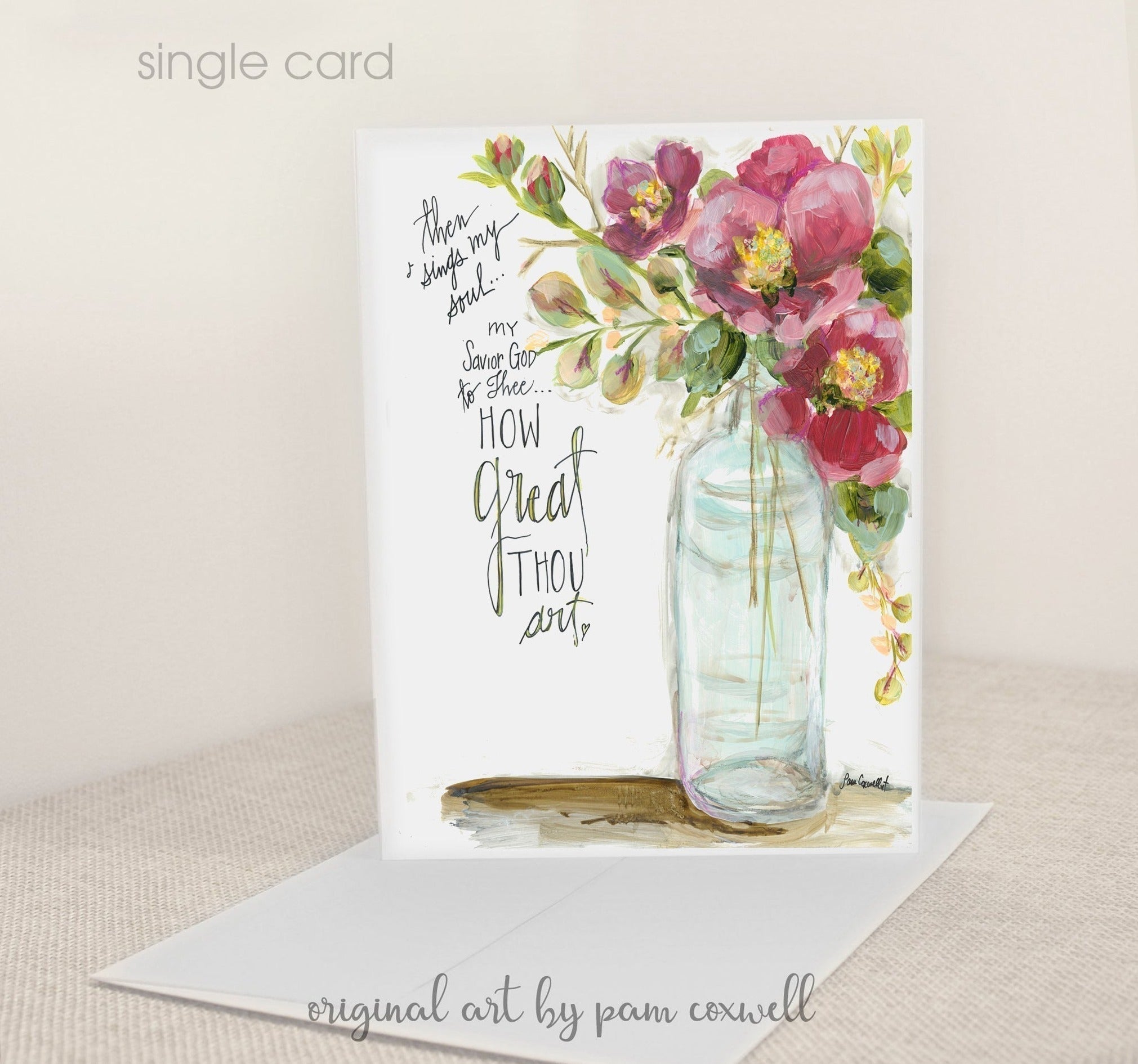 Bottle & Camellia Bloom - Notecards