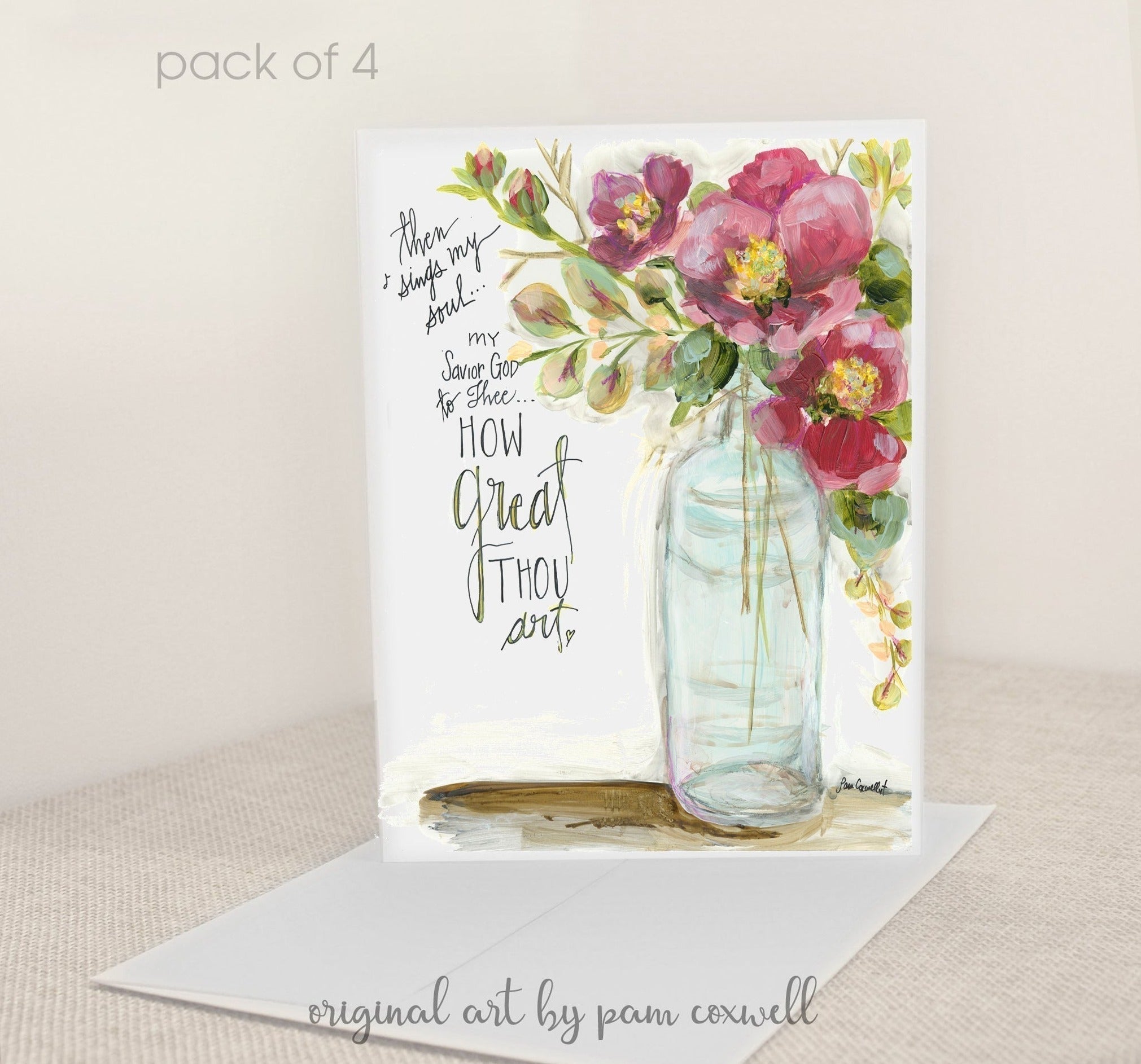 Bottle & Camellia Bloom - Notecards