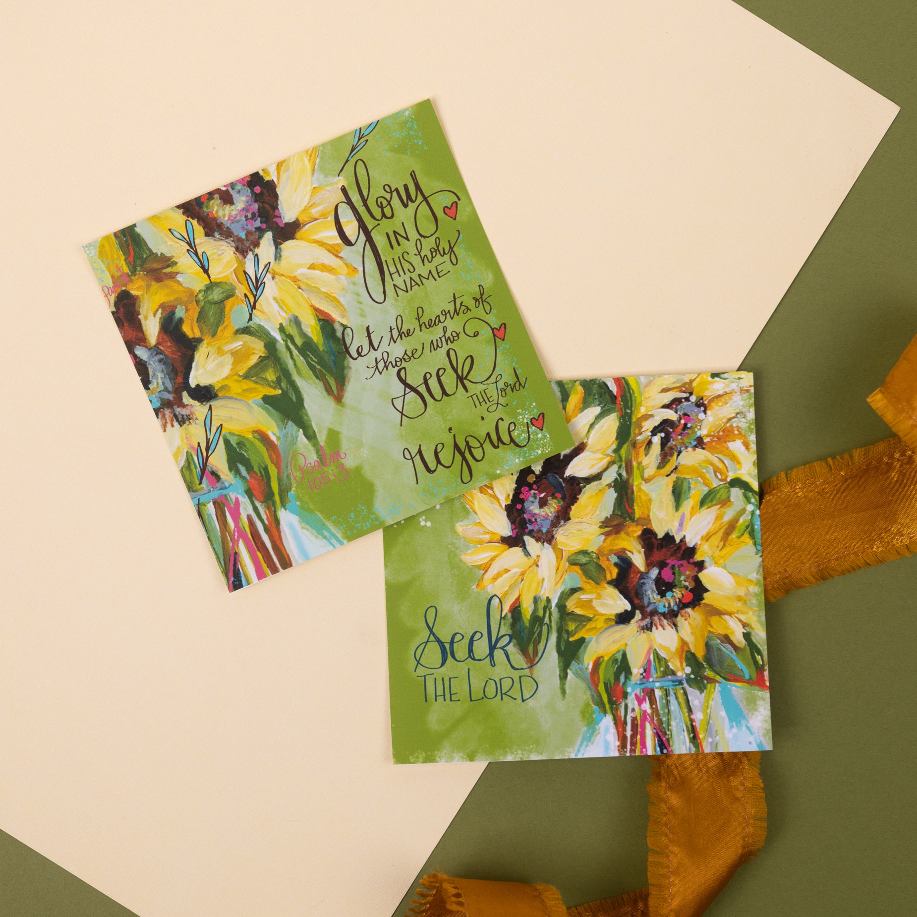 Glory Sunflowers Psalm 105:3 ~ Little & Mini Shareable Sets ~ 2 OPTIONS