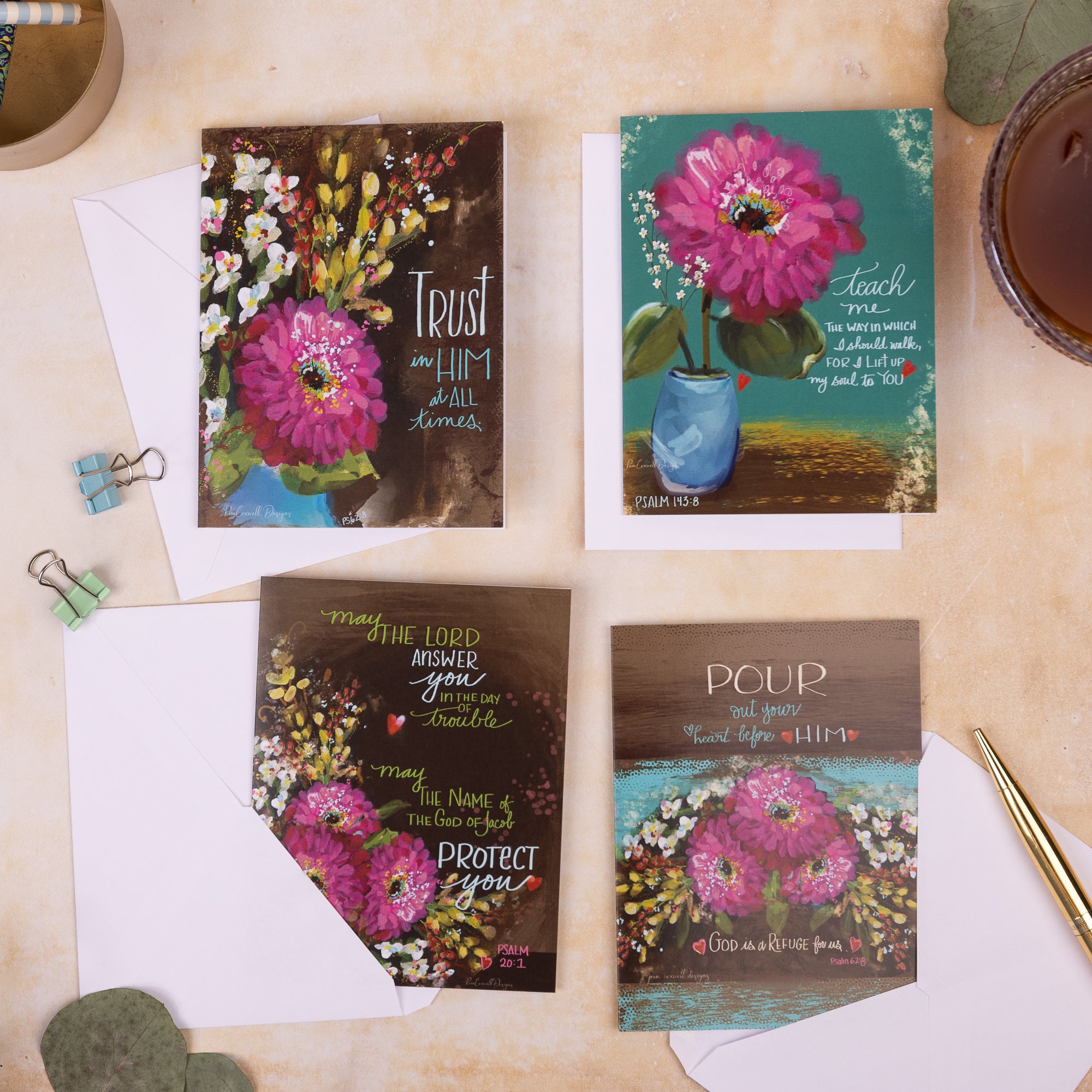 Trust in Him ~ Psalm 62:8 ~ Notecards (Set of 4)