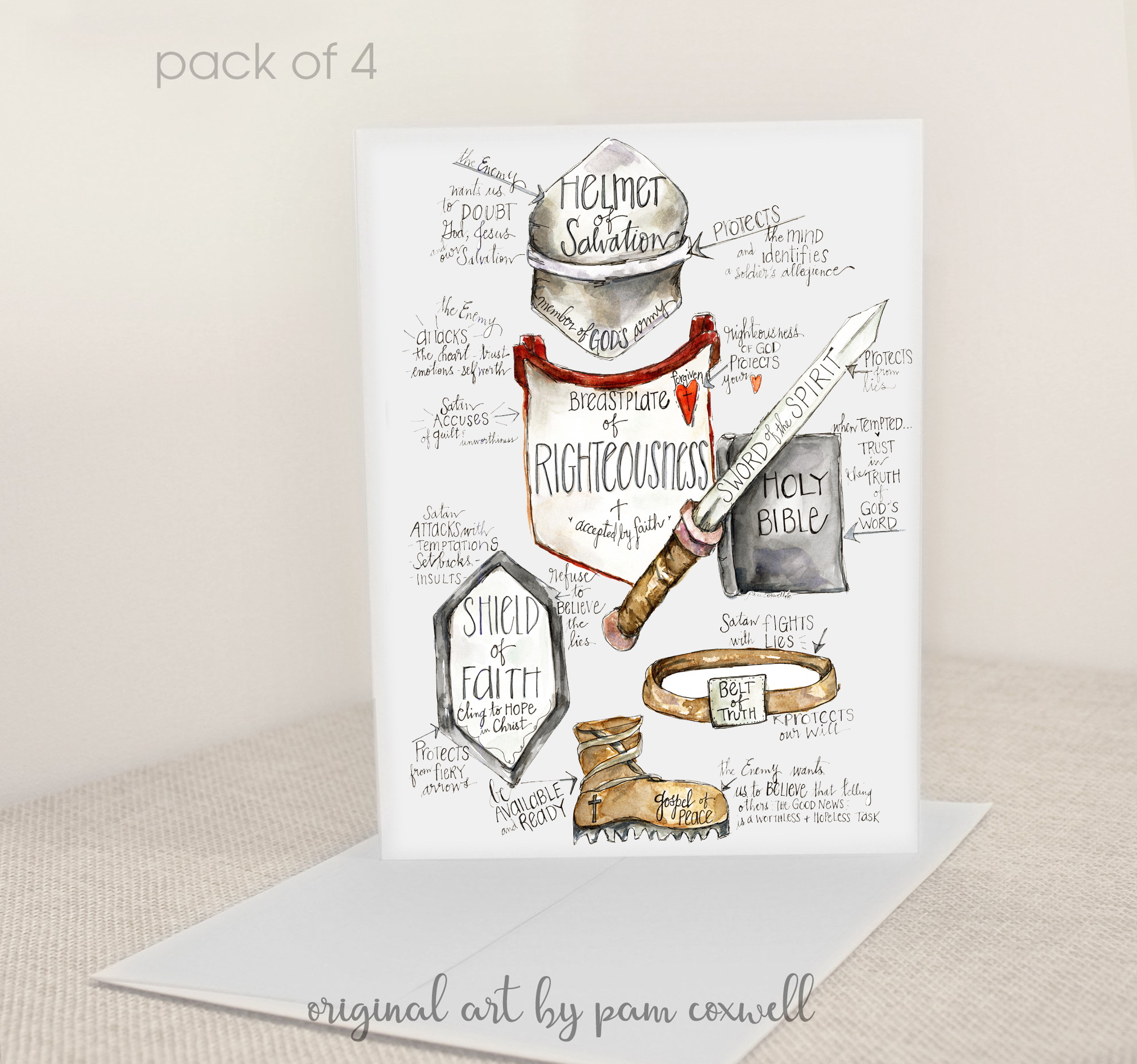 Spiritual Armor Notecards