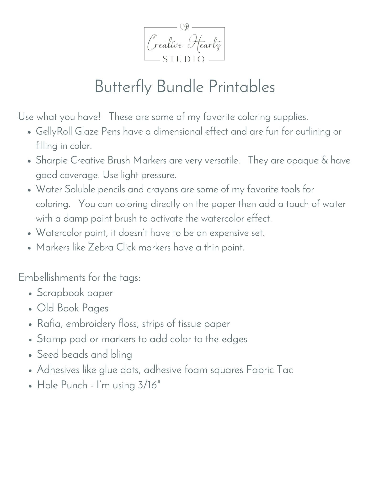 Butterfly Bundle Art Printable