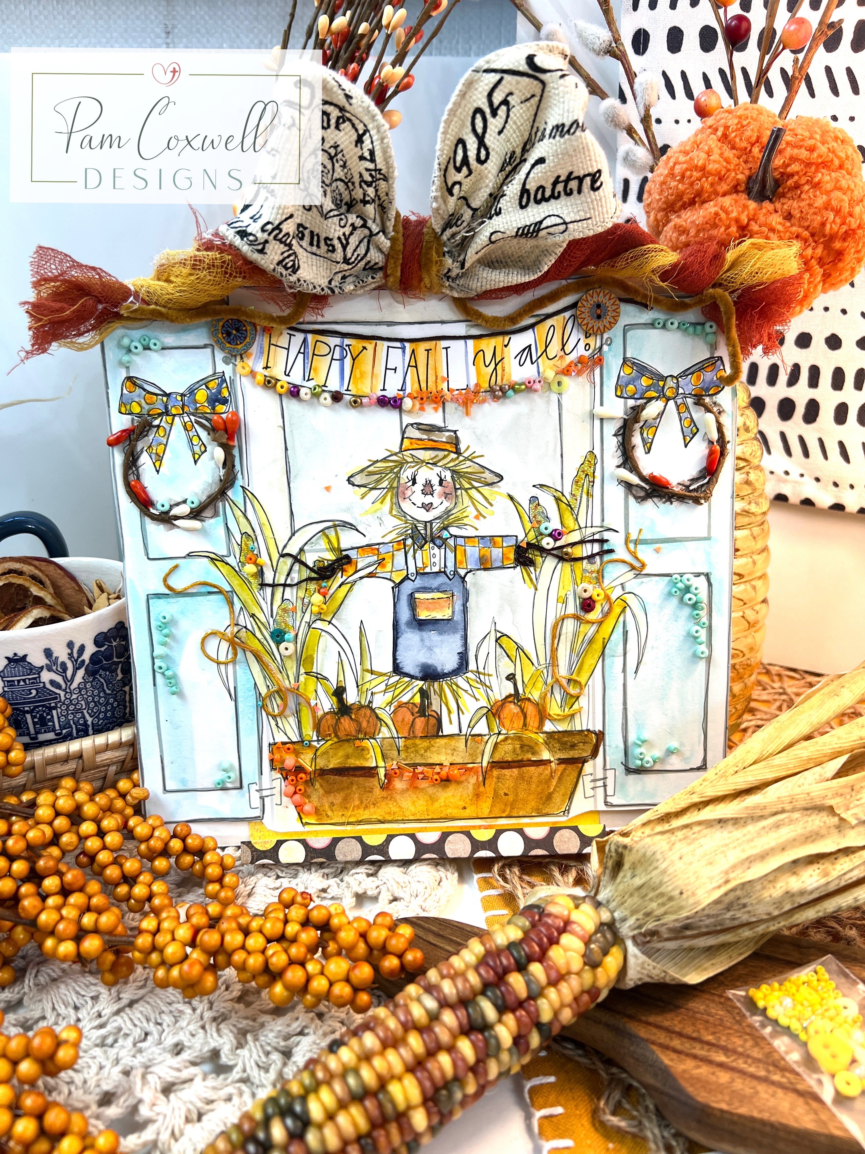 Interchangeable Painted Window Project Kit ~ FALL Design