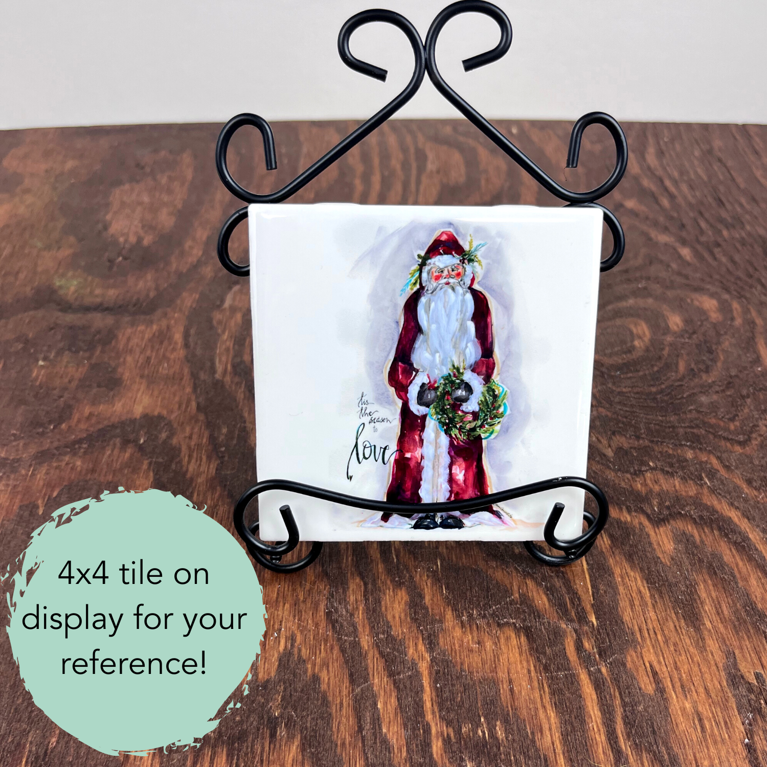 Black Scroll Metal Easel - Larger size