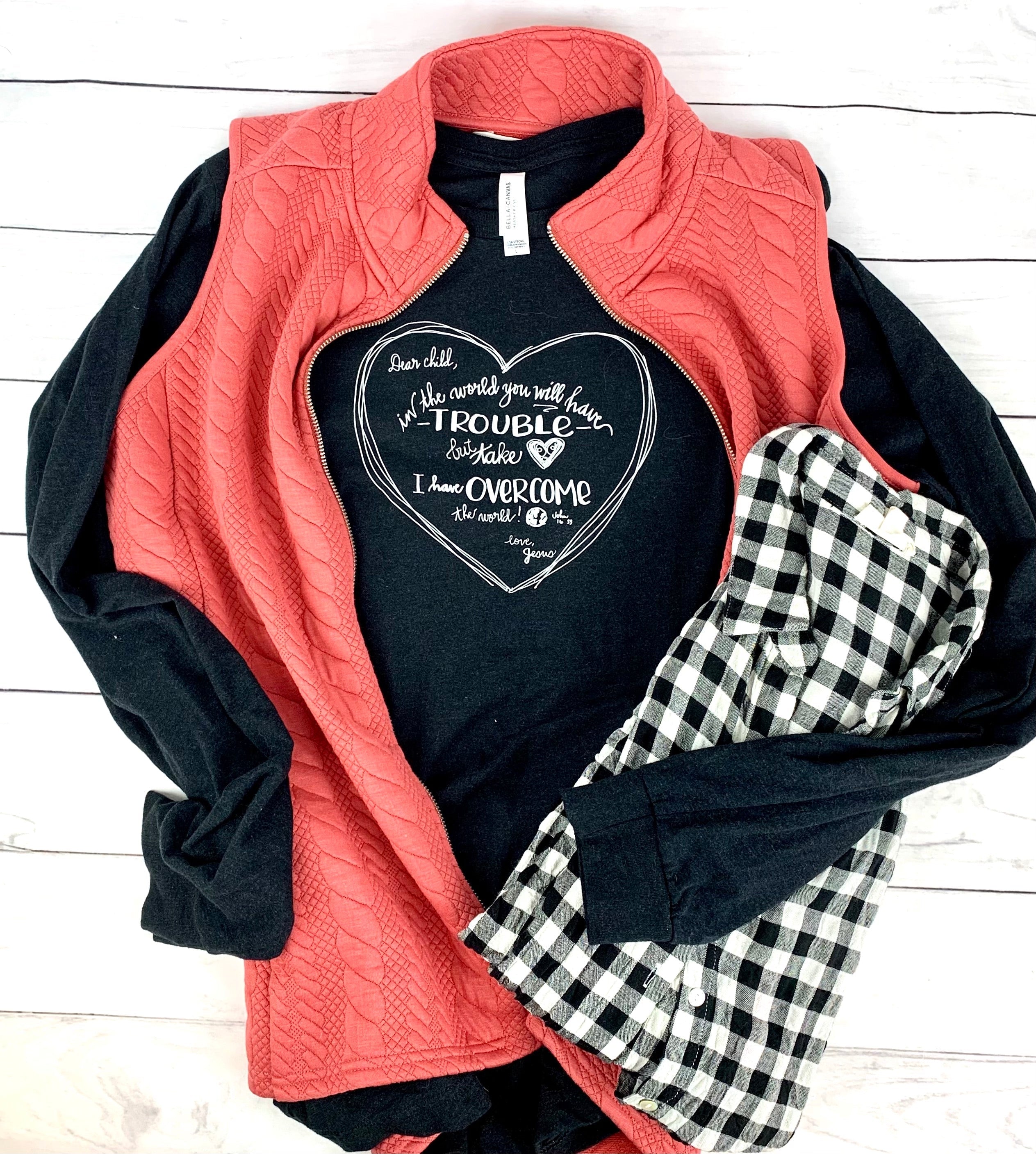 Dear Child, Take Heart - John 16:33 -  Long Sleeve Shirt