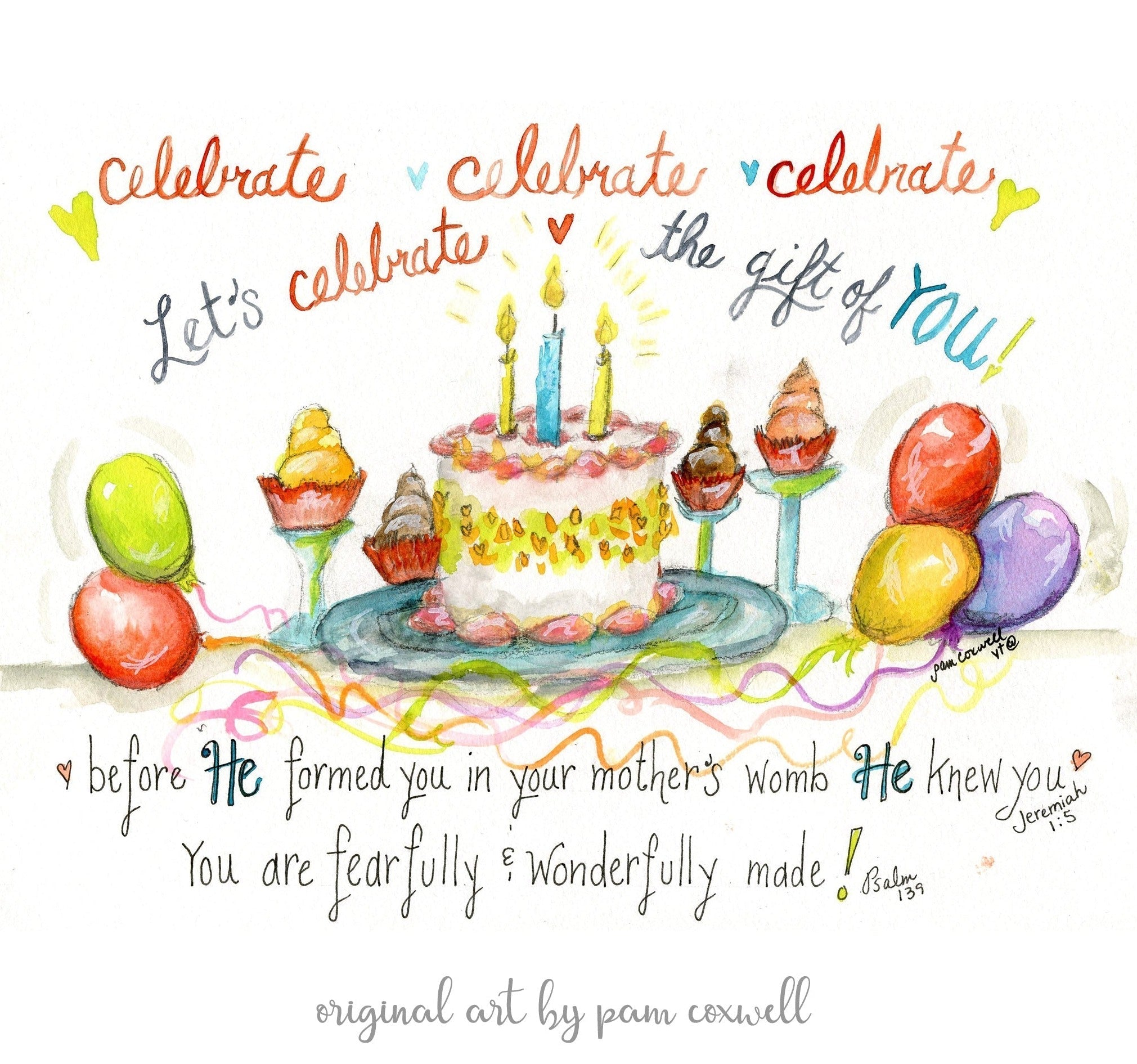 Birthday Cake Celebrate You- Notecards