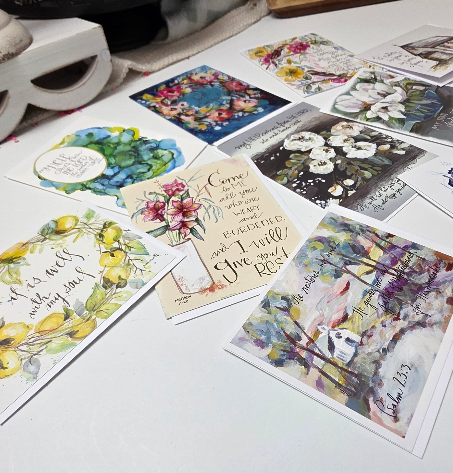 Mystery Notecard Bundles for Journaling. -Bible Tip Ins - Mailing