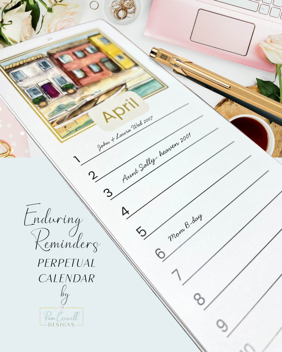 Enduring Reminders ~ Perpetual 12‑Month Calendar