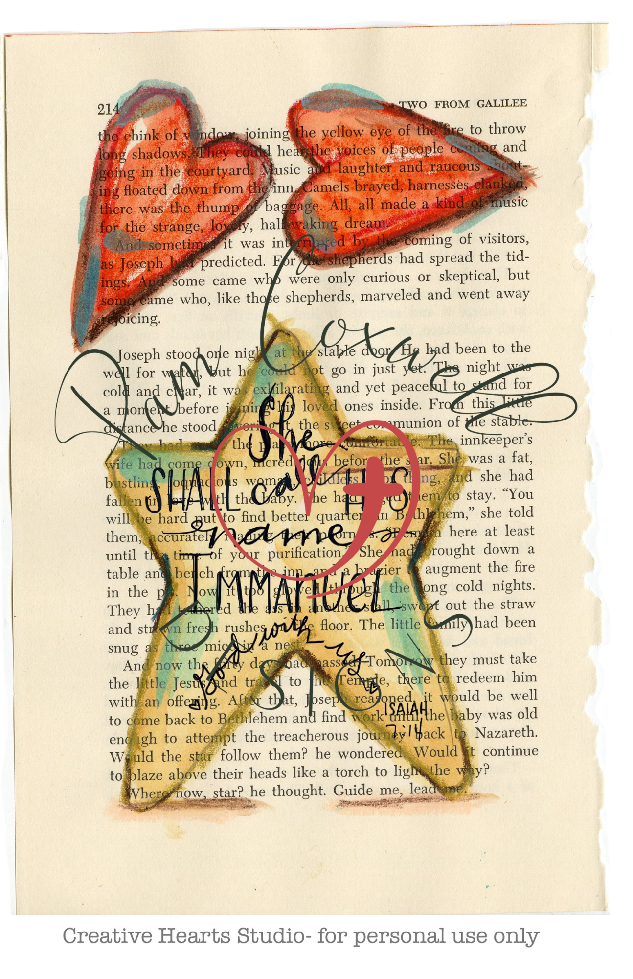 Mary and Star Nativity Ornament Art Printables