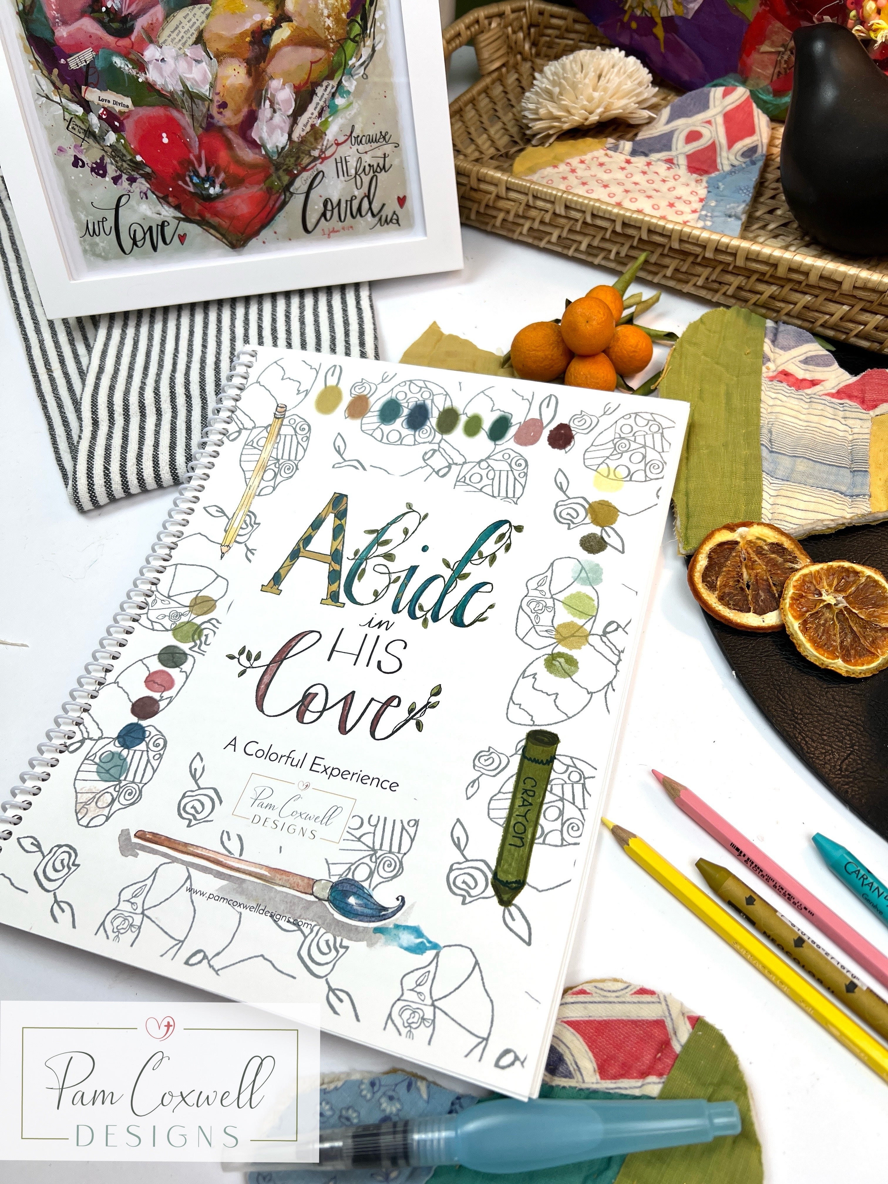 Abide In His Love - A Colorful Experience Mixed Media Book