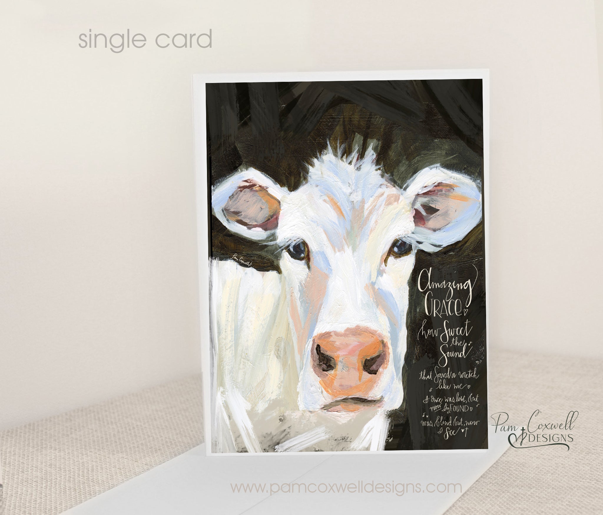 Amazing Grace Cow - Notecards