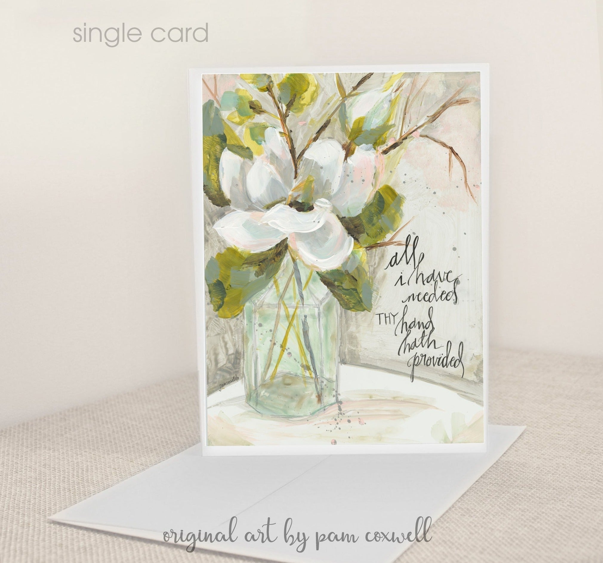 Bottle & Magnolia Bloom Notecards