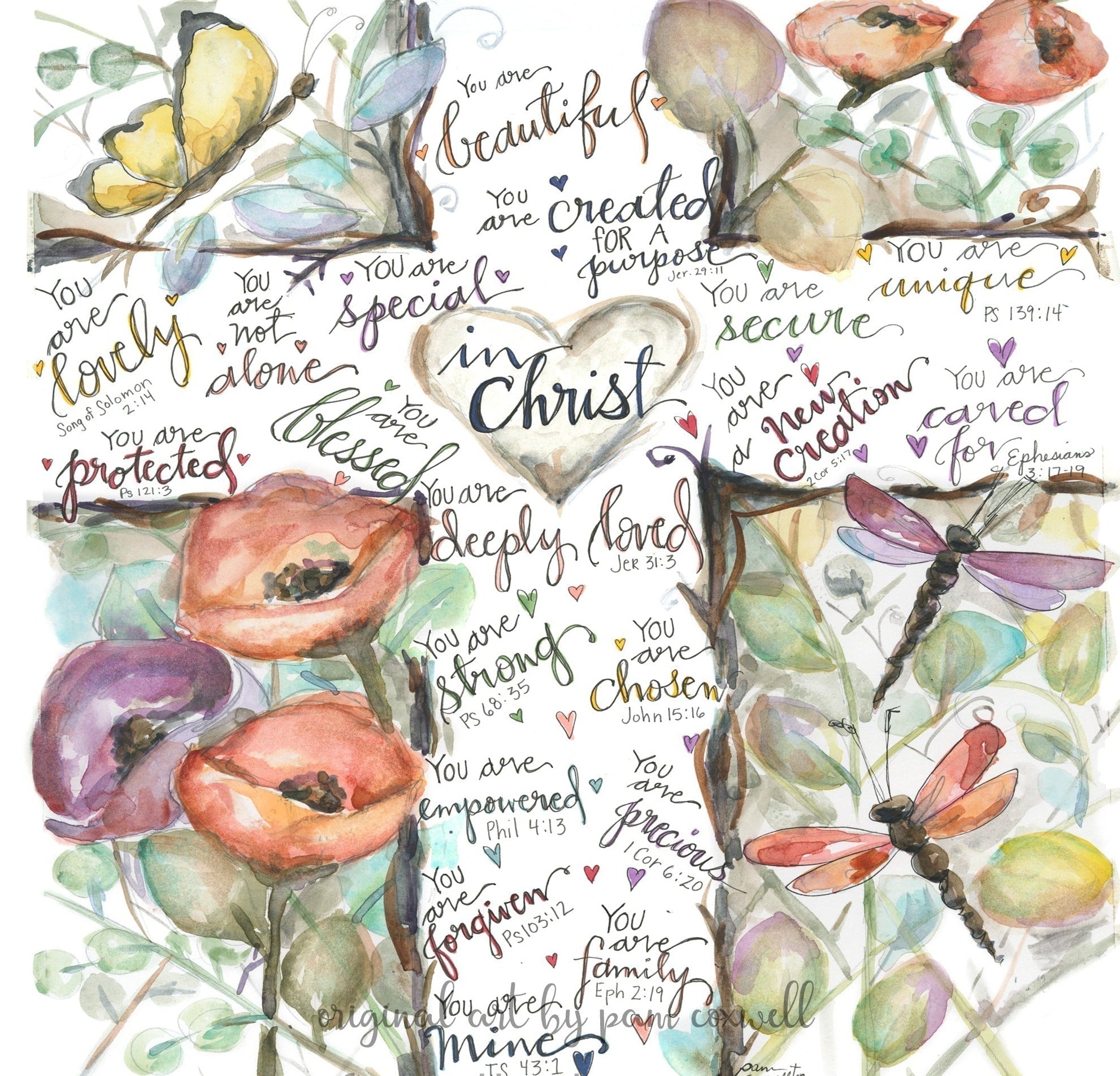 In Christ Cross Floral - Notecards