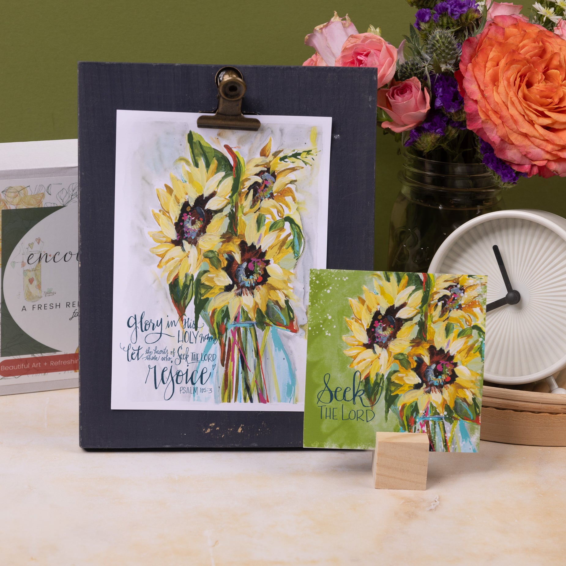 "Glory Sunflowers - Psalm 105:3" Kit