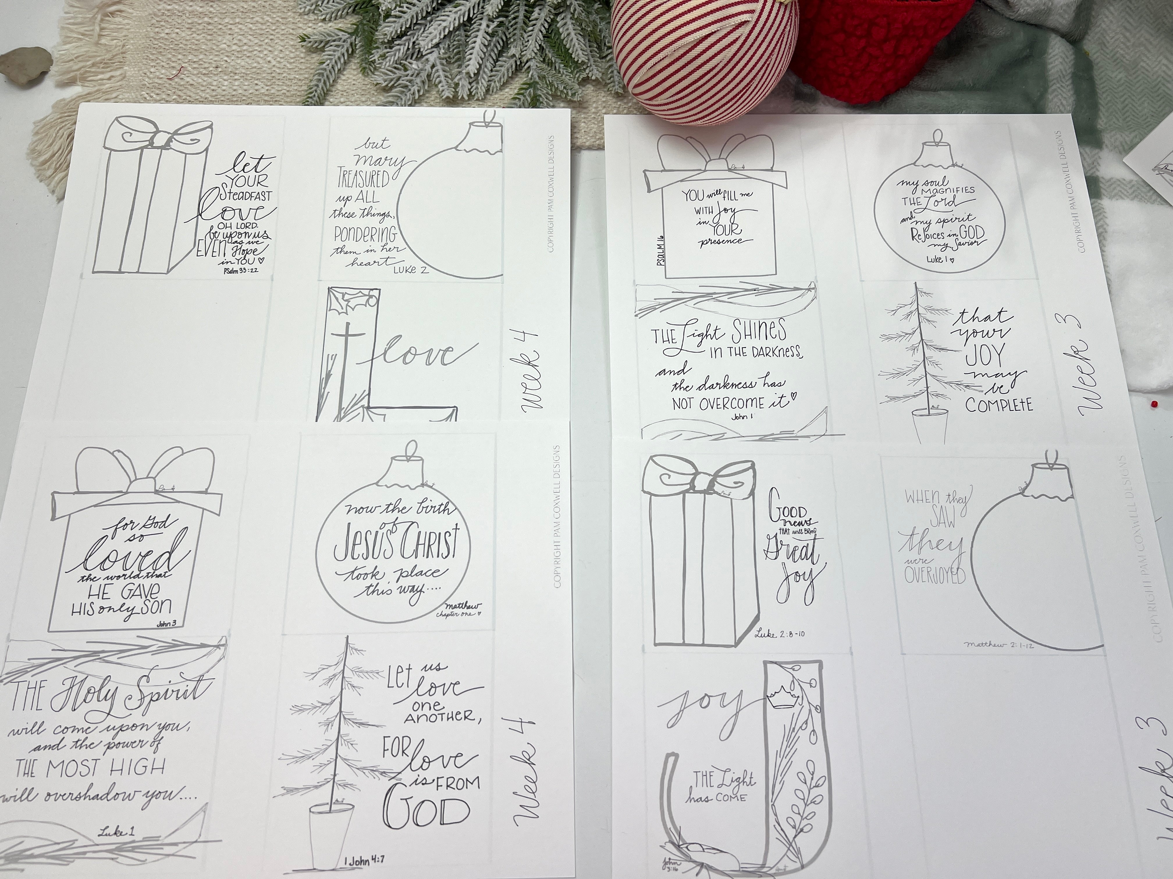 25 Days of Christmas DIY Paint Cards