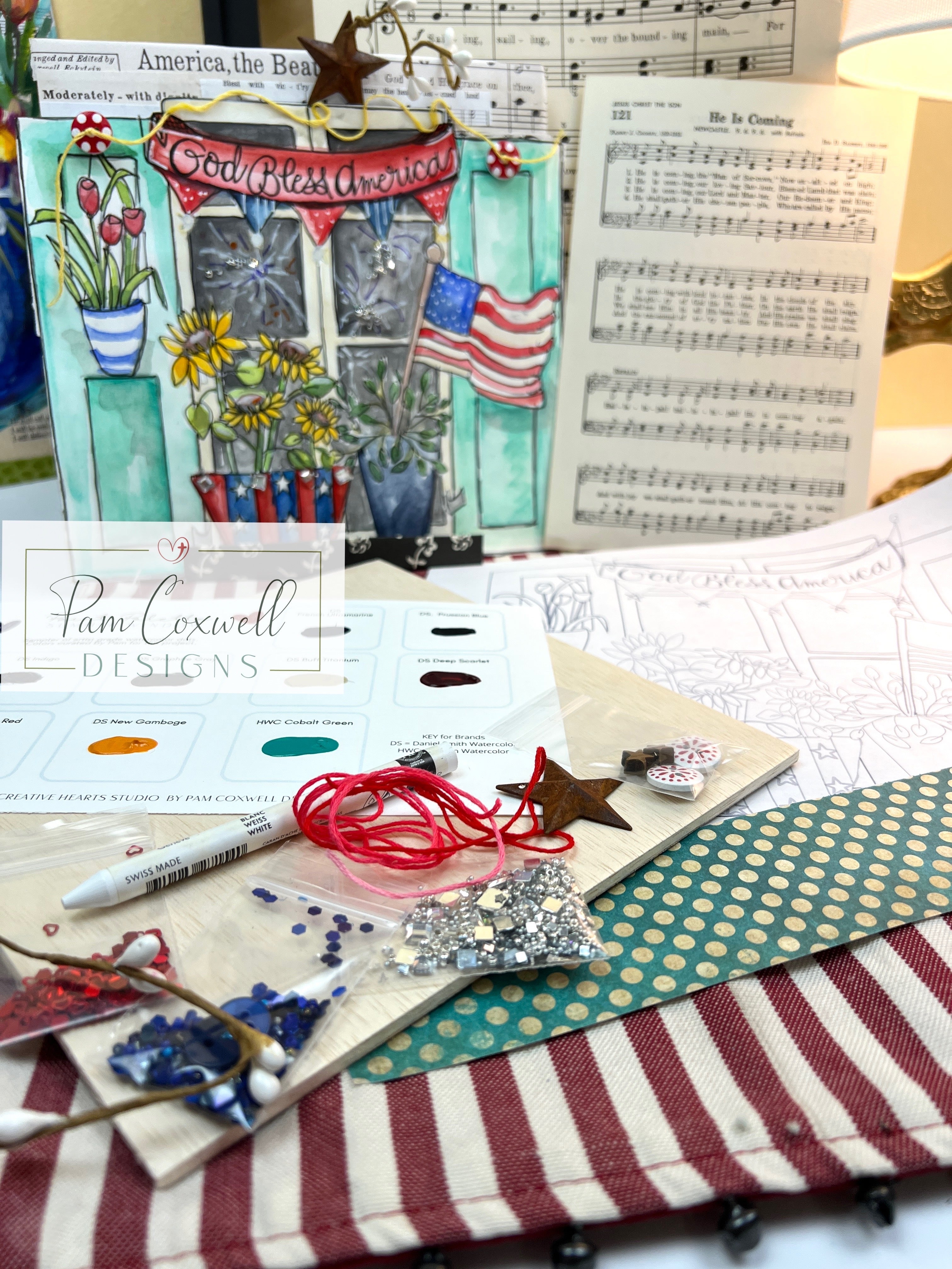 Interchangeable Painted Window Project Kit ~ SUMMER Design