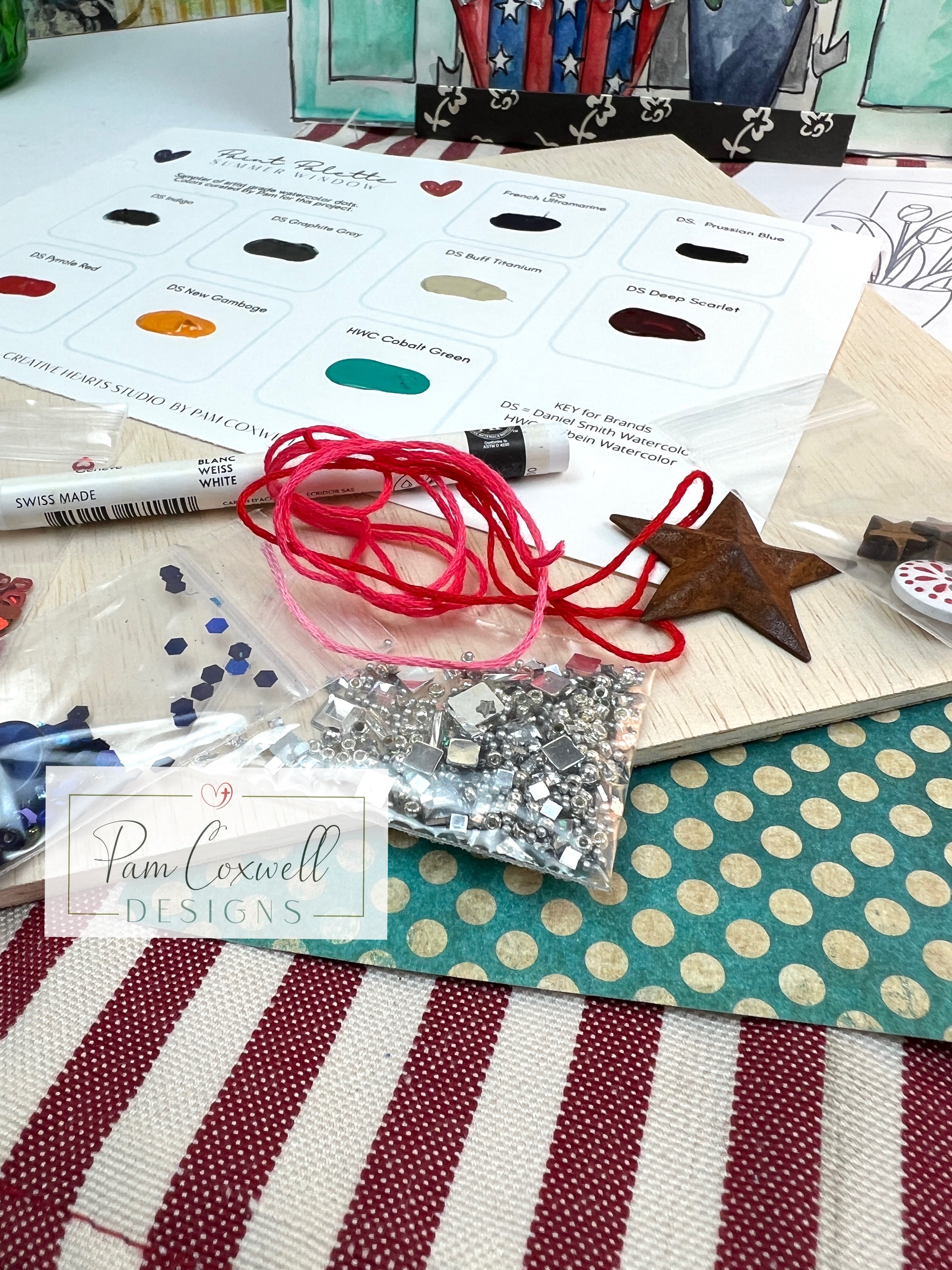 Interchangeable Painted Window Project Kit ~ SUMMER Design