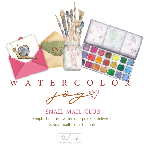 Watercolor Joy Snail Mail Club