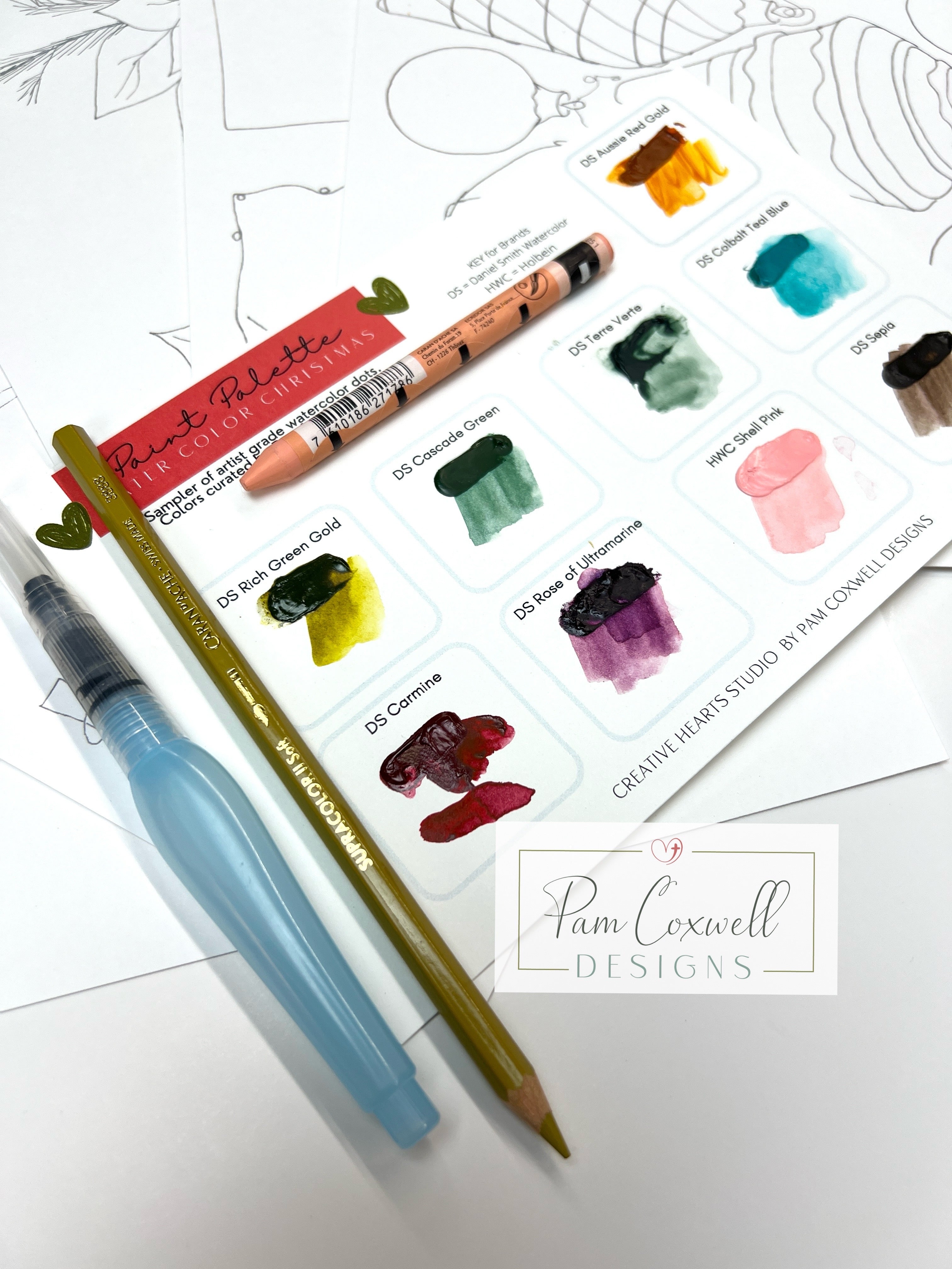 Watercolor Christmas Course Kit