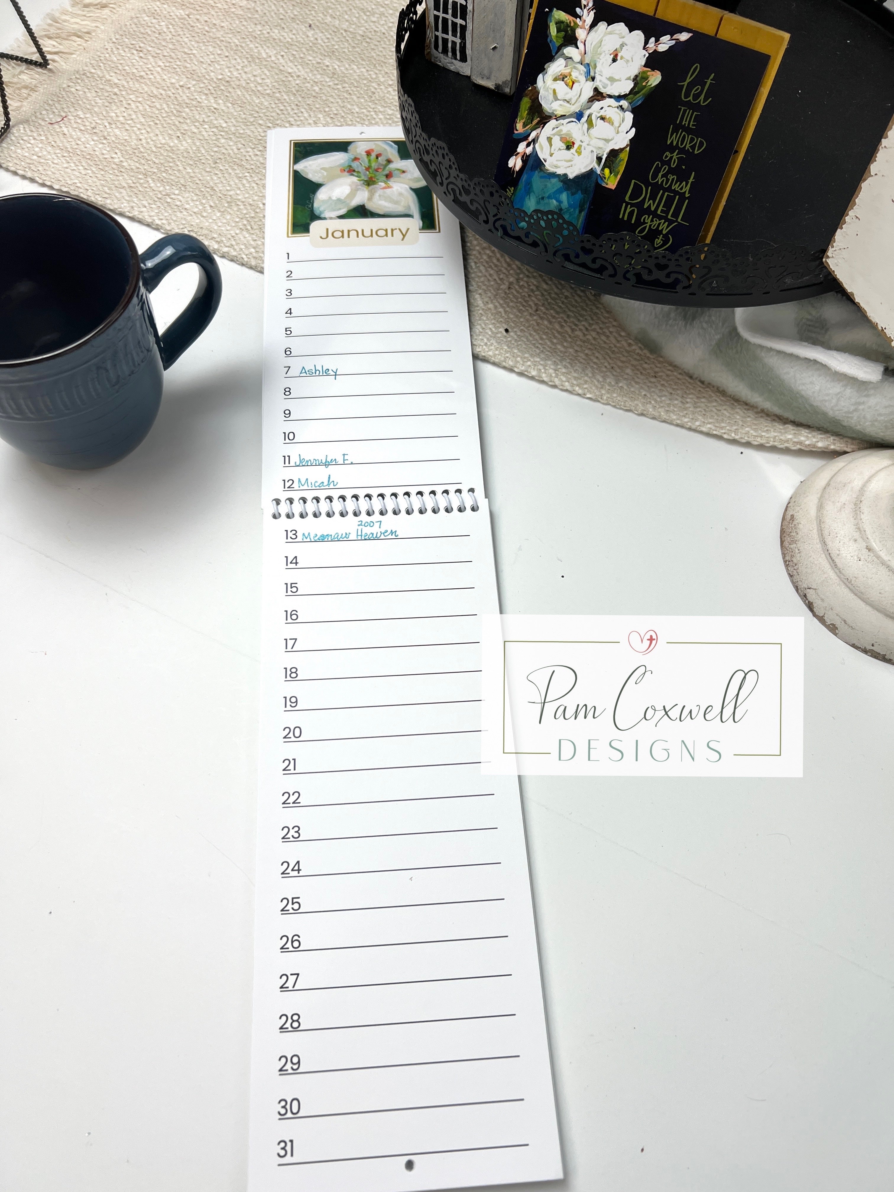 Enduring Reminders ~ Perpetual 12‑Month Calendar