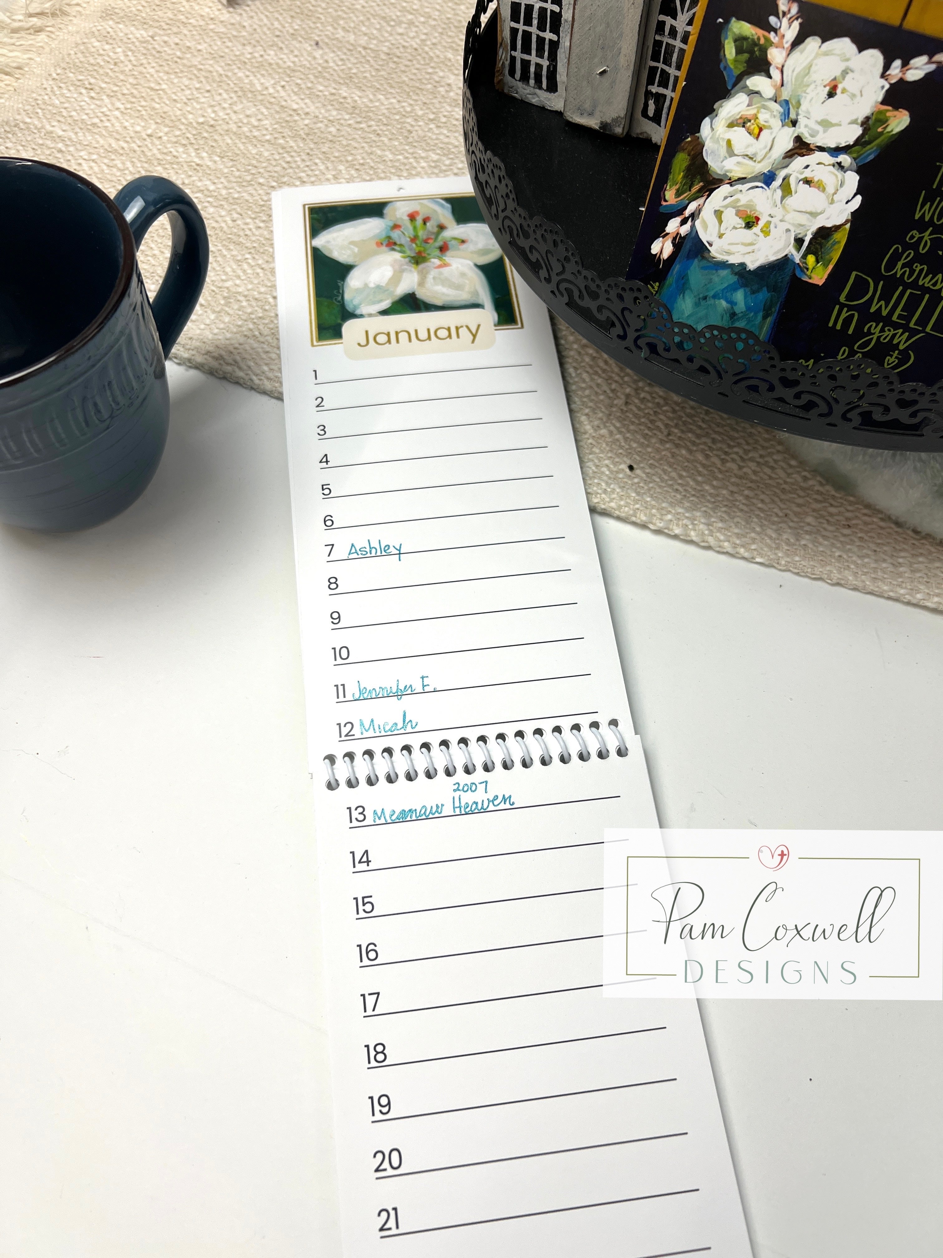 Enduring Reminders ~ Perpetual 12‑Month Calendar