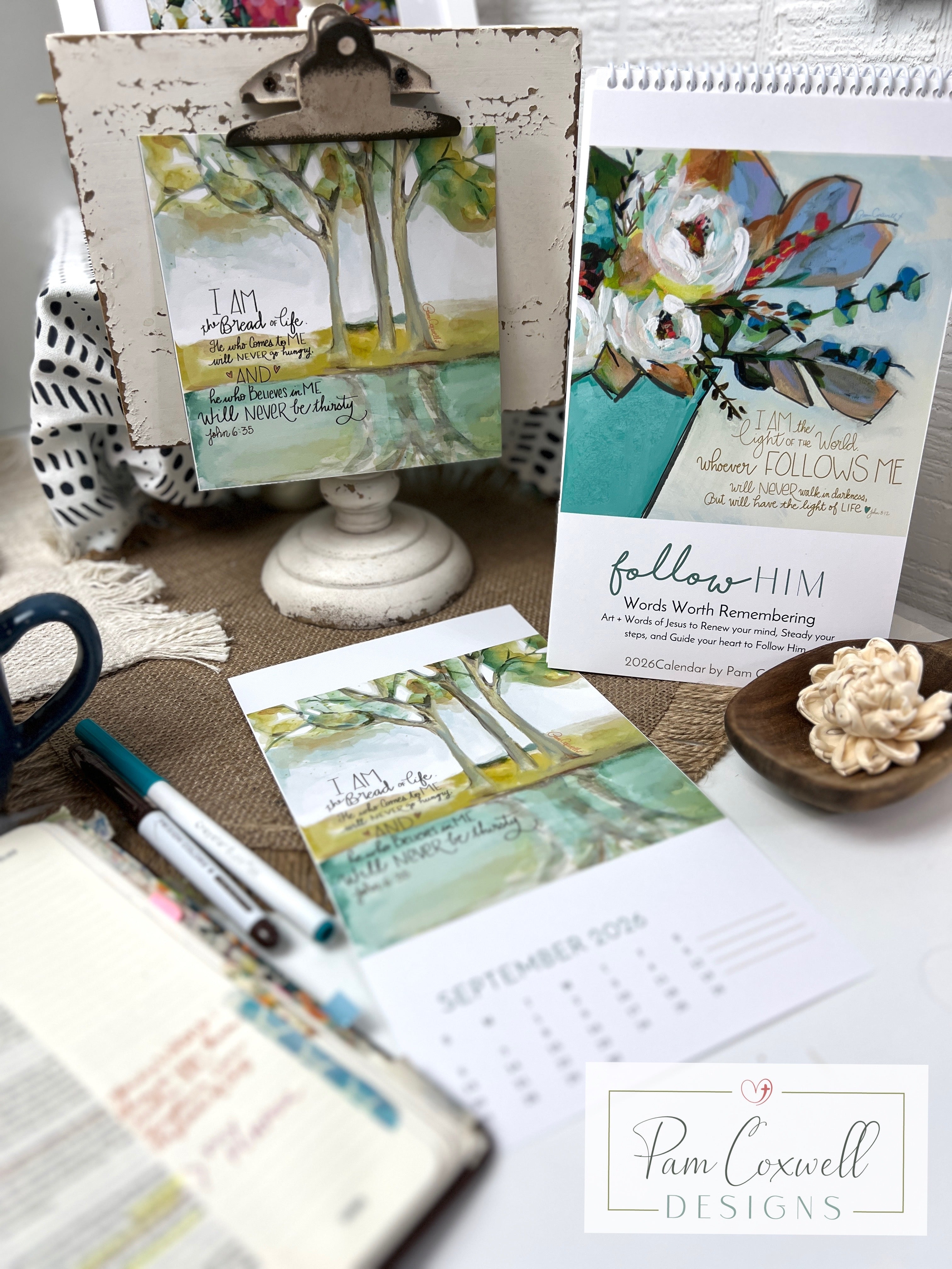 [PRE-ORDER] 2026 Follow Him ~ Words Worth Remembering Art Calendar