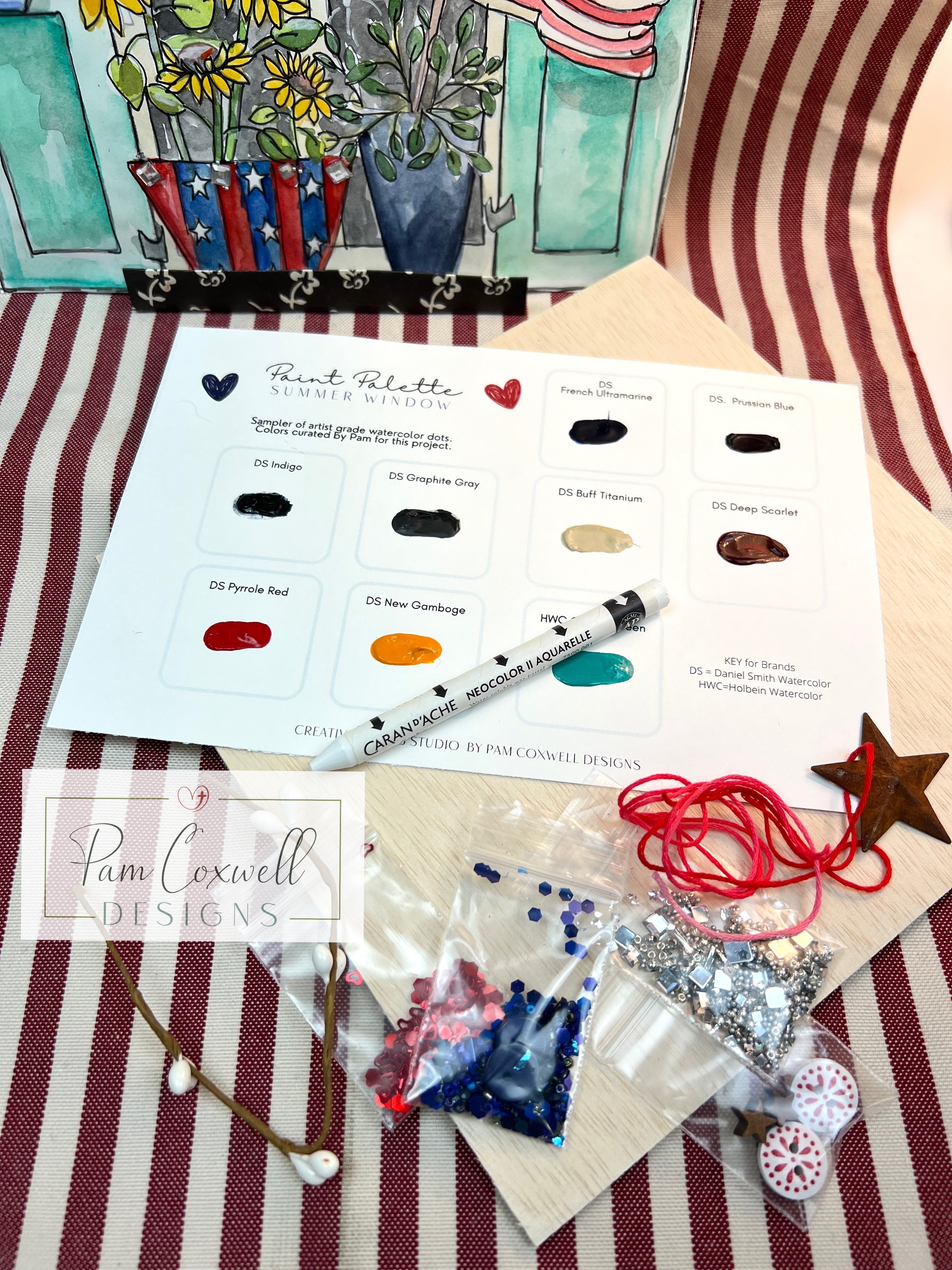 Interchangeable Painted Window Project Kit ~ SUMMER Design