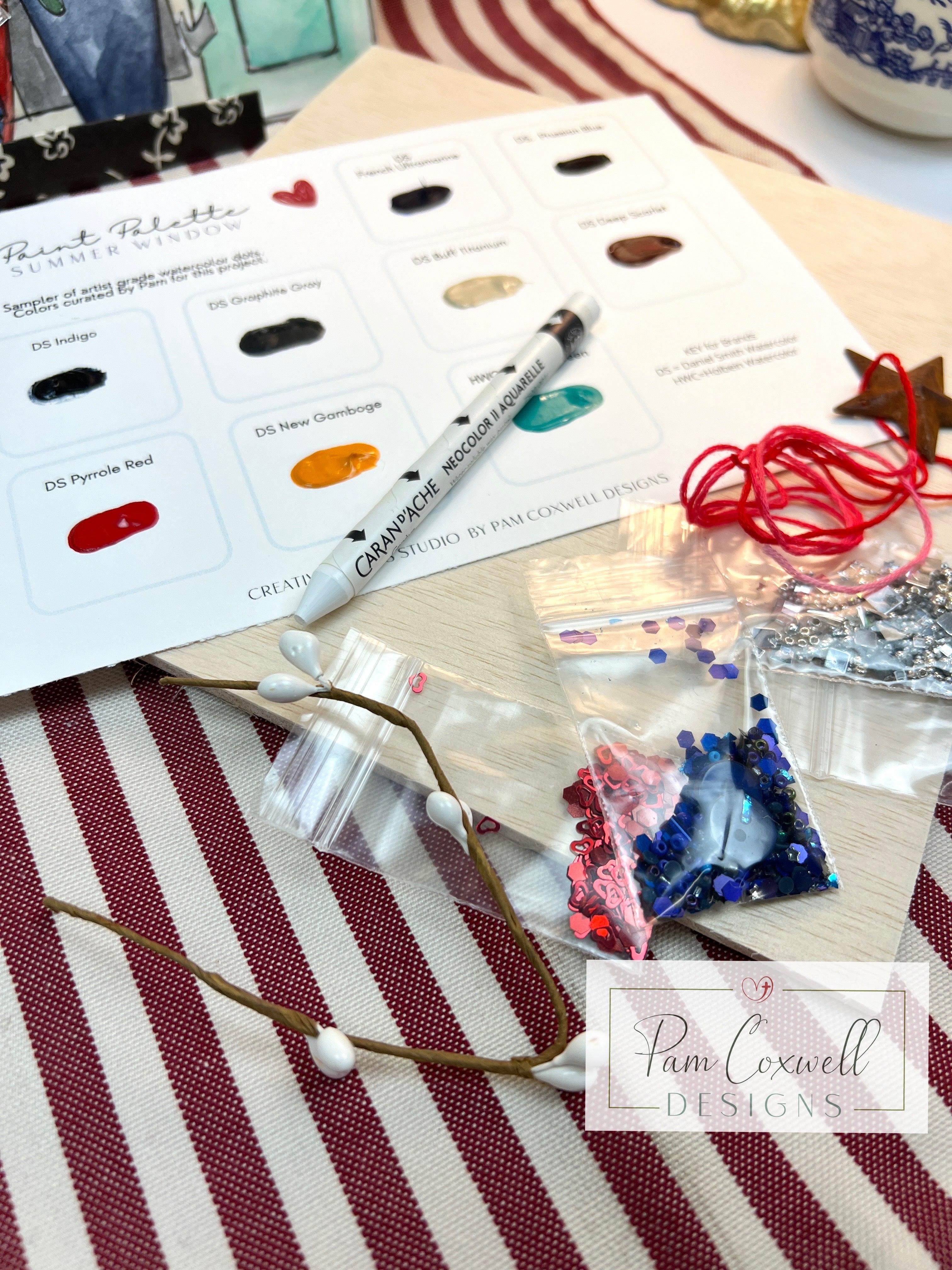 Interchangeable Painted Window Project Kit ~ SUMMER Design