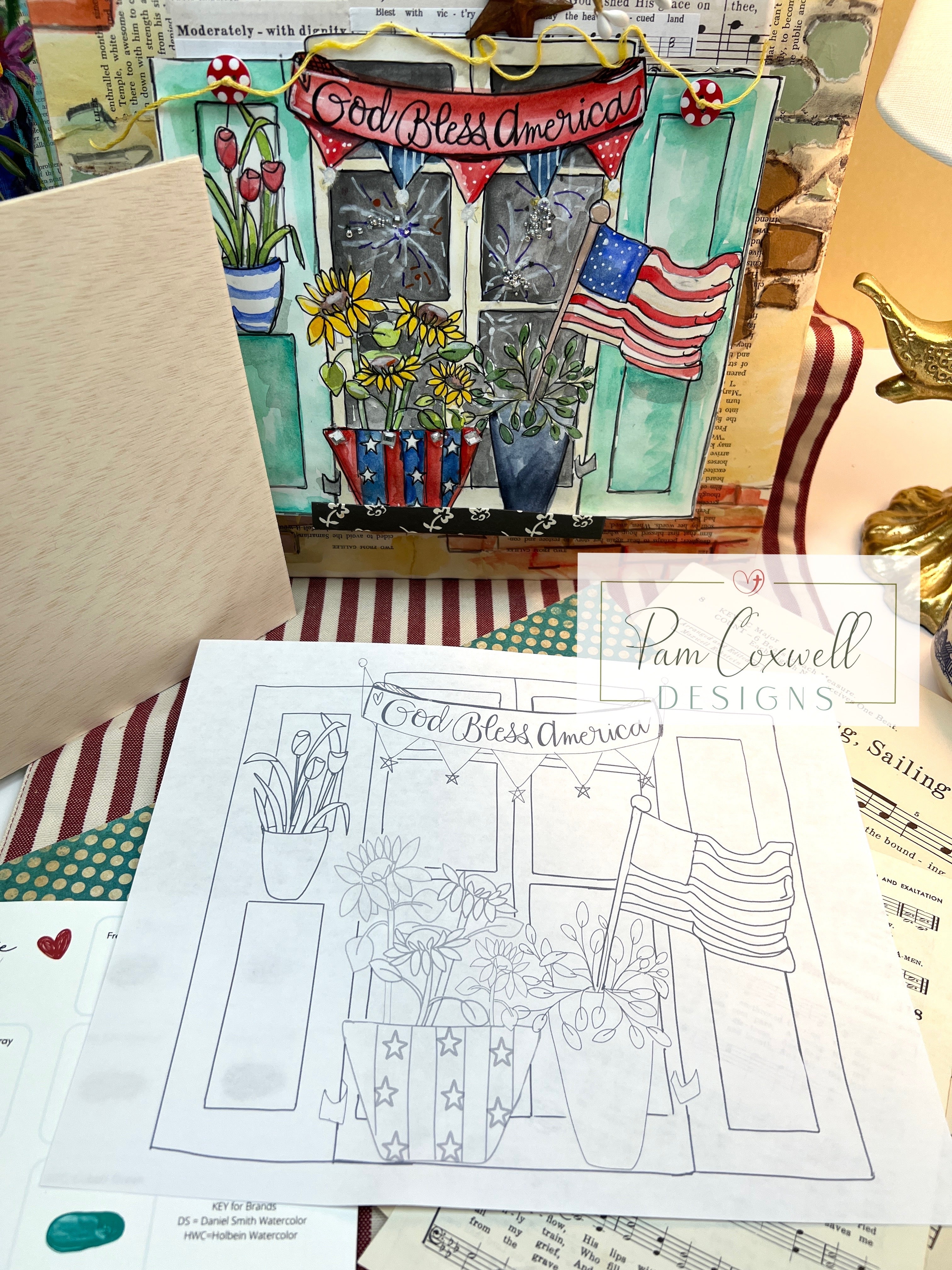 Interchangeable Painted Window Project Kit ~ SUMMER Design