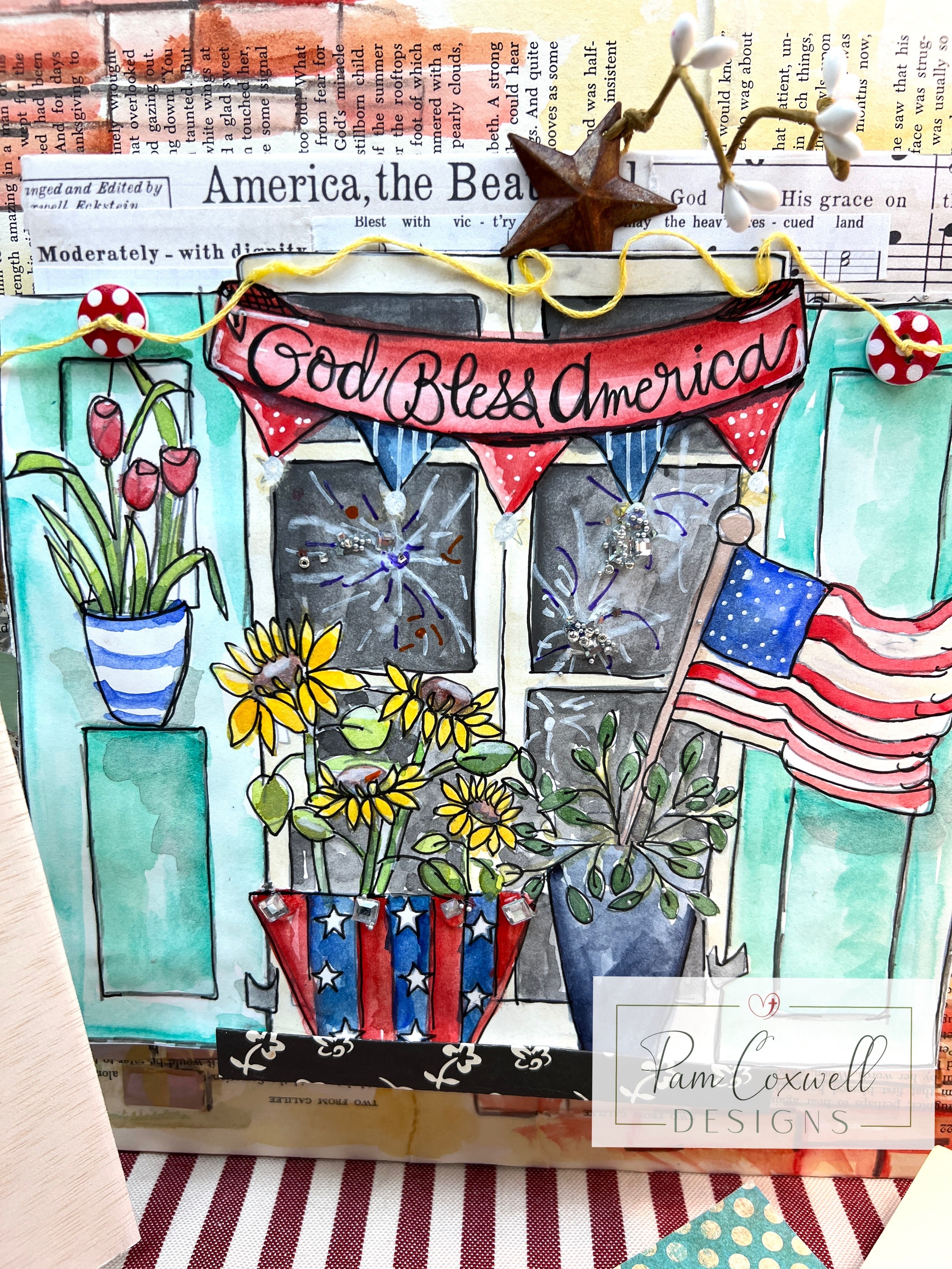 Interchangeable Painted Window Project Kit ~ SUMMER Design