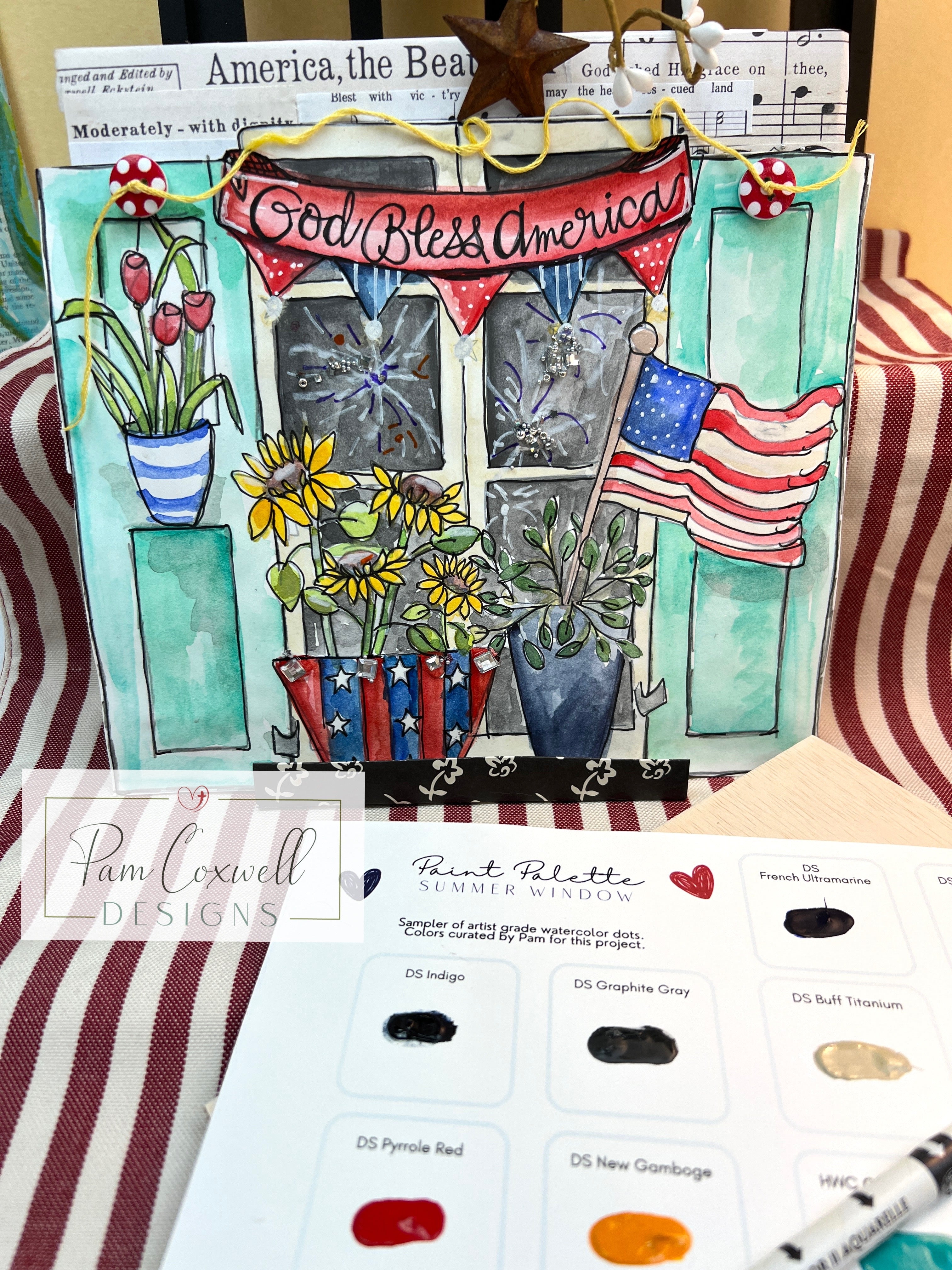Interchangeable Painted Window Project Kit ~ SUMMER Design