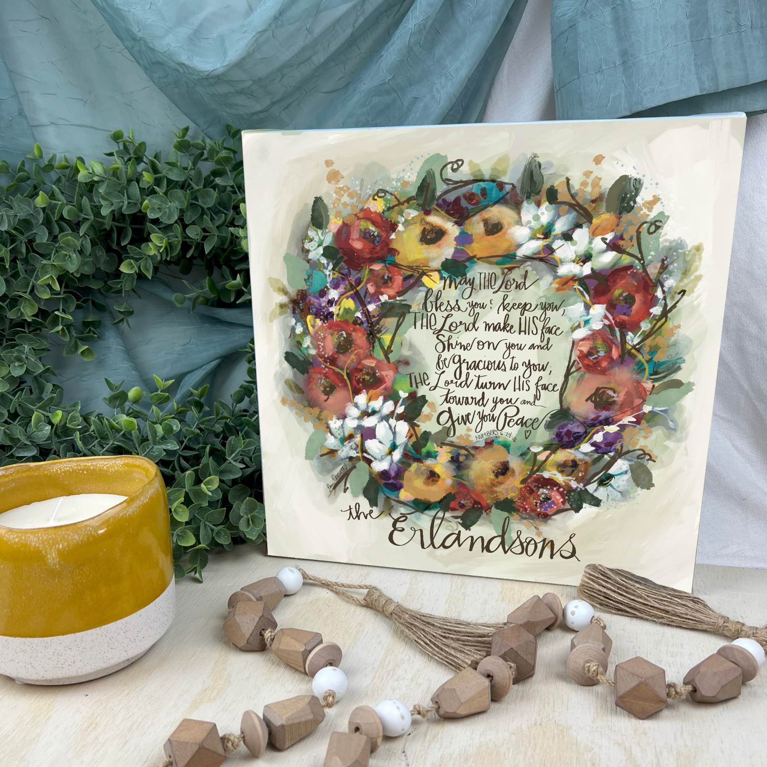 The Blessing Wreath Canvas