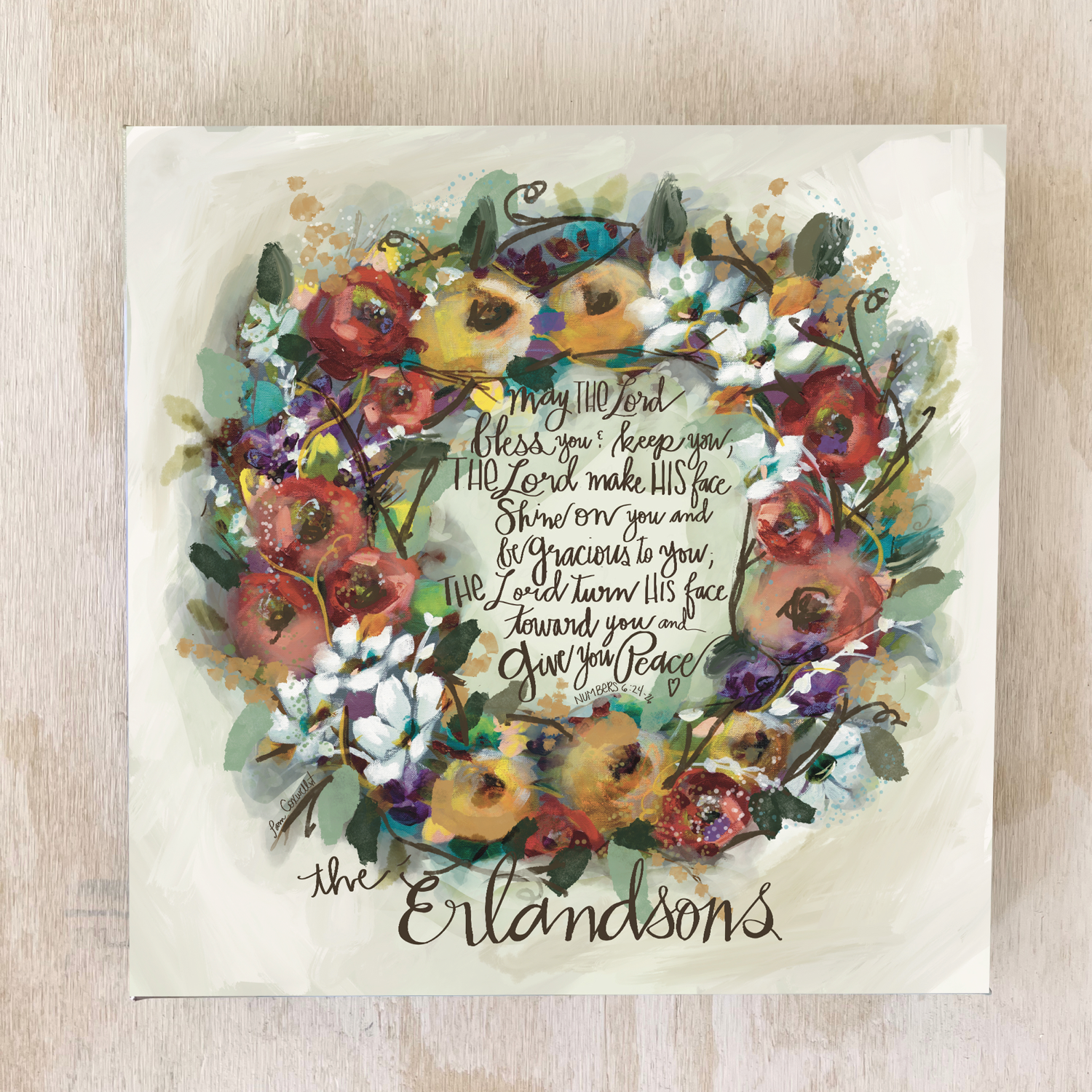 The Blessing Wreath Canvas