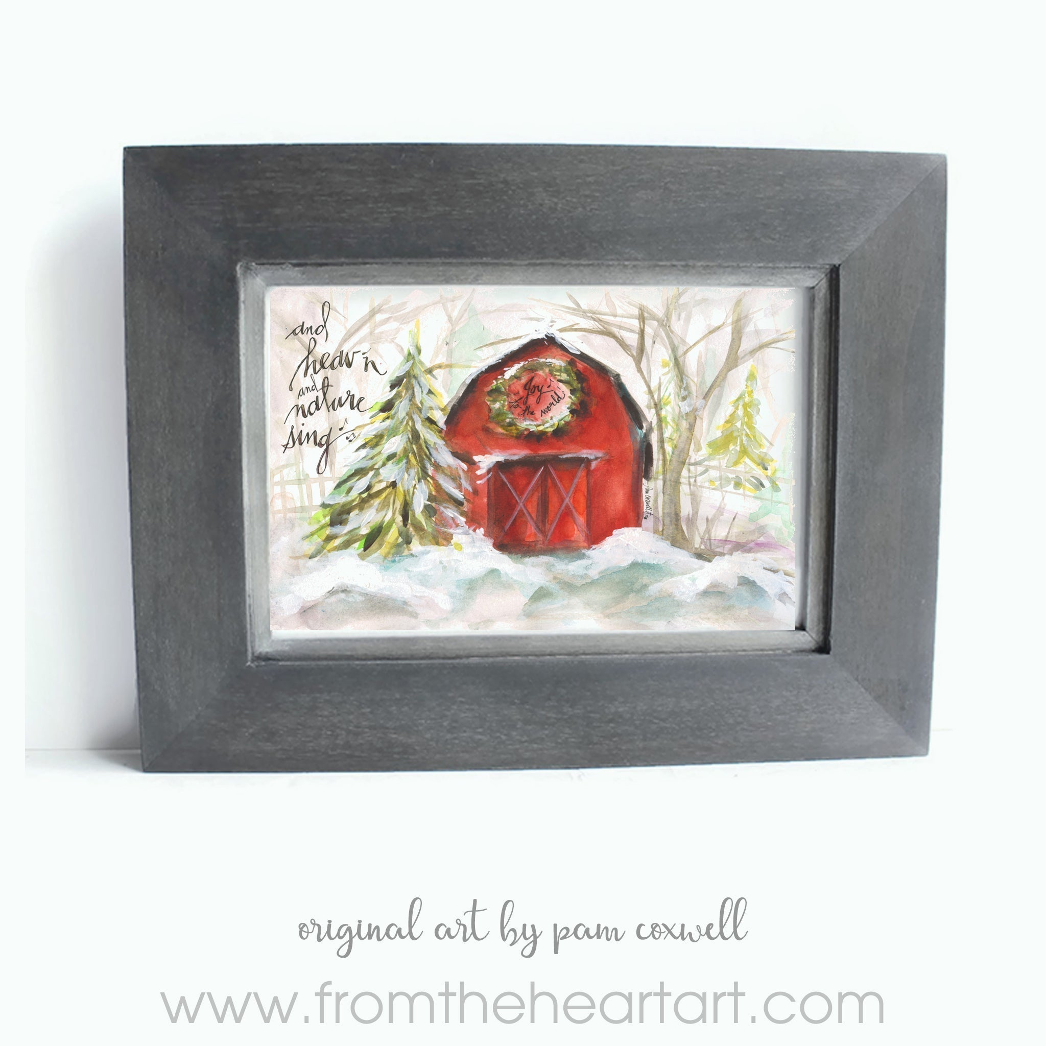 Christmas Red Barn Prints