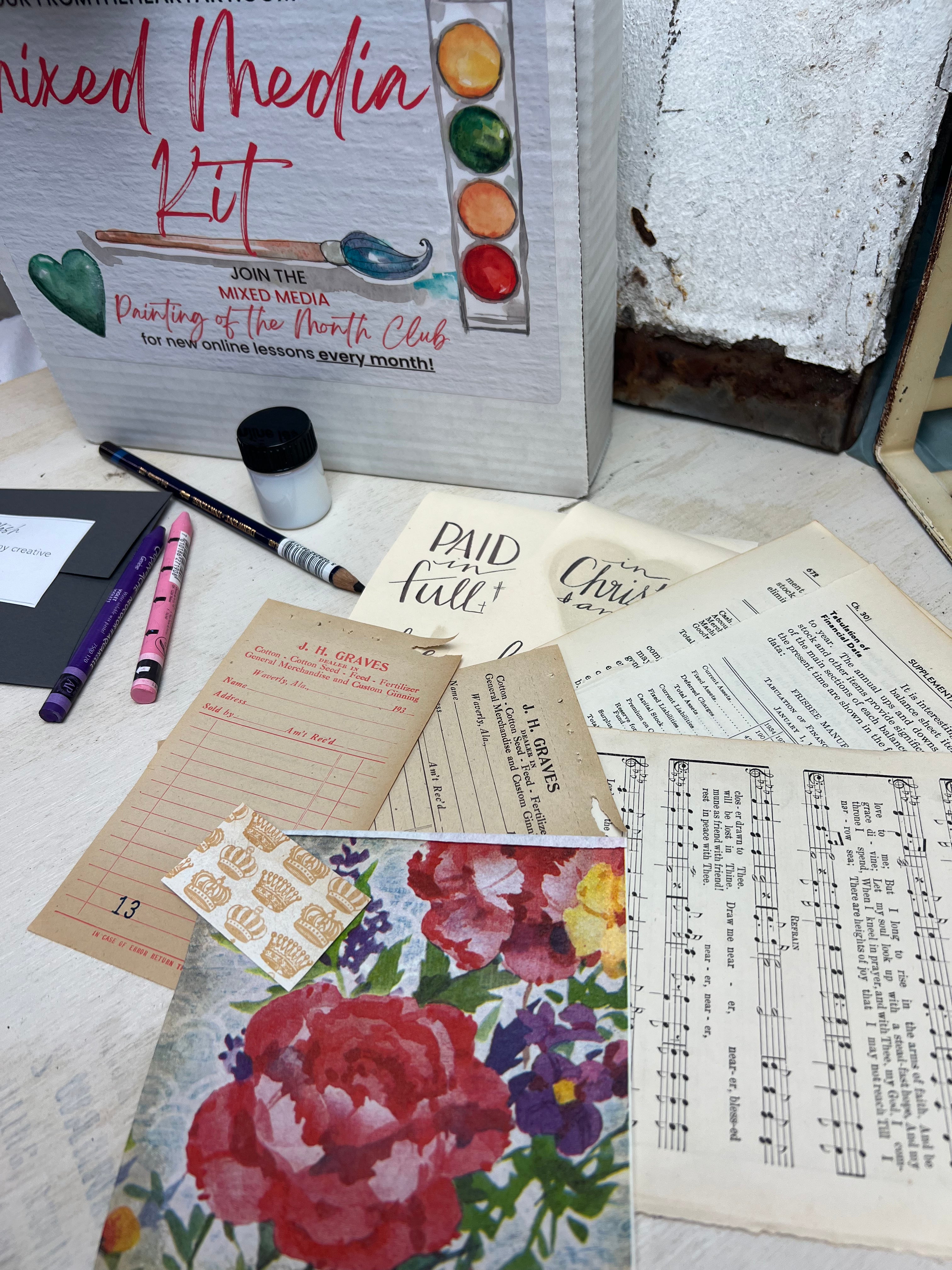 March Mixed Media Supply Kit - Lite Version